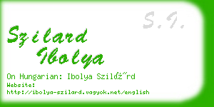 szilard ibolya business card